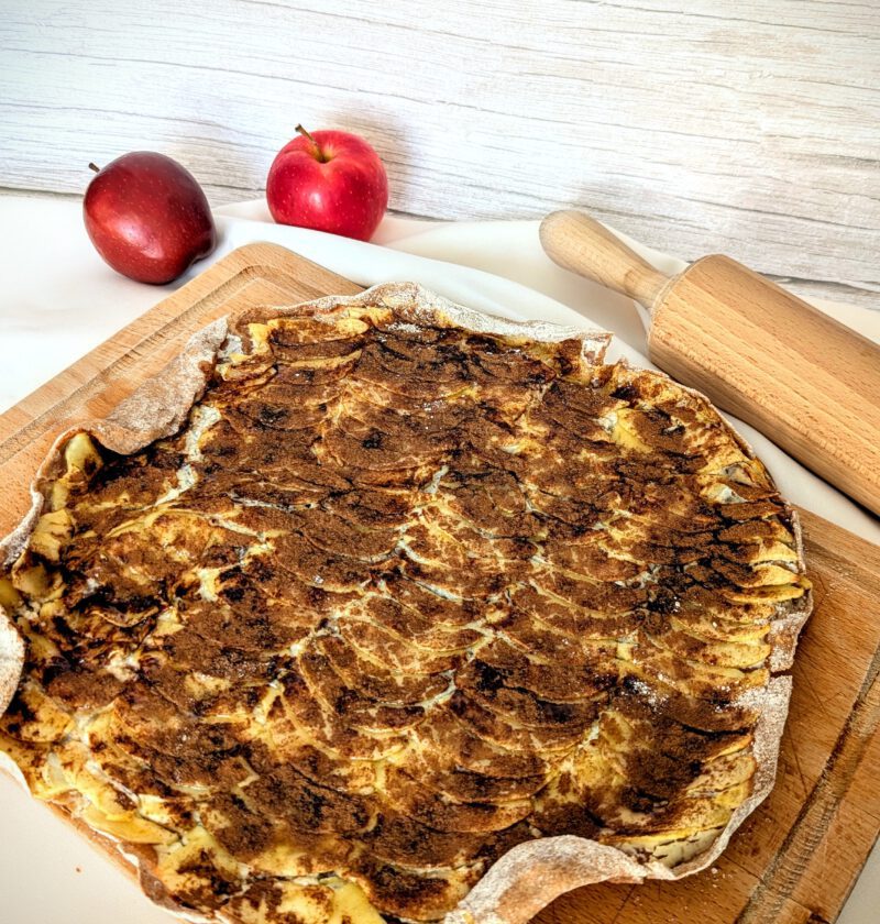 Dieser Vollwertiger Apfel-Flammkuchen